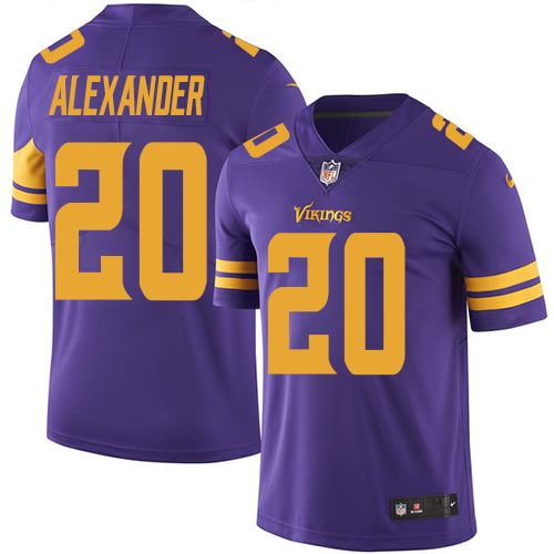 Minnesota Vikings #20 Limited Mackensie Alexander Purple Nike NFL Men Jersey Rush Vapor Untouchable->youth nfl jersey->Youth Jersey